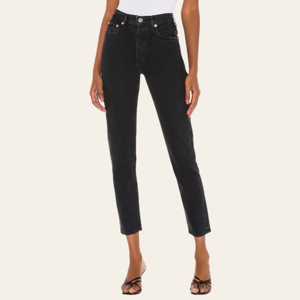 Free ship - AGOLDE Jeans Jamie Straight Leg High Rise Ankle Crop Denim Size 23